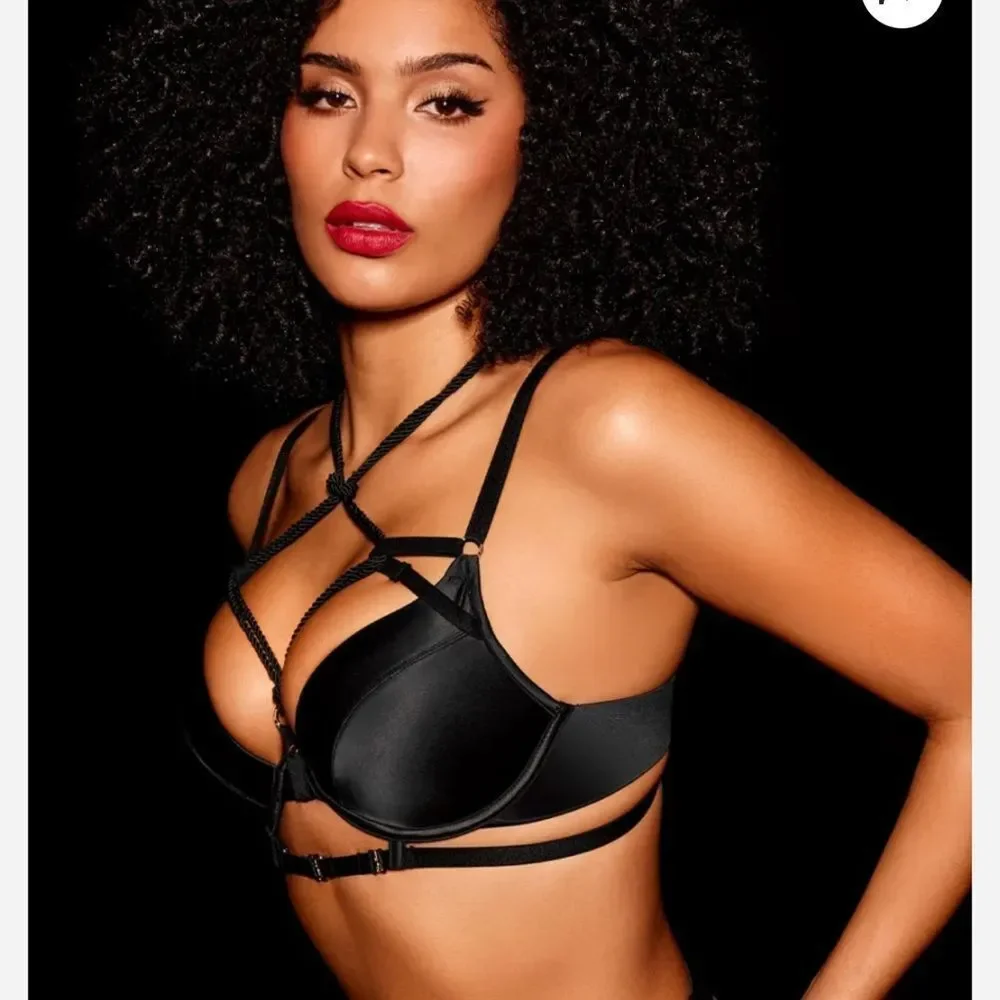 Honey Birdette Shibari Elegant Black Lingerie set